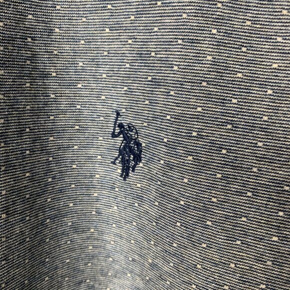 U.S. Polo Assn. Denim Co. Men’s Grey/Blue 100% Cotton Henley Top - Picture 4 of 16